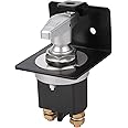 500A High Current 12V-36V Battery Cut Off Switch with Lock-Out Plate, Replace 20247, Waterproof Master Battery Disconnect Switch Fixed Handle Isolator for Car, Truck, RV, Yacht, Boat