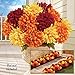 Collections Etc Autumn Multicolored Faux Mum Bushes - Set of 3