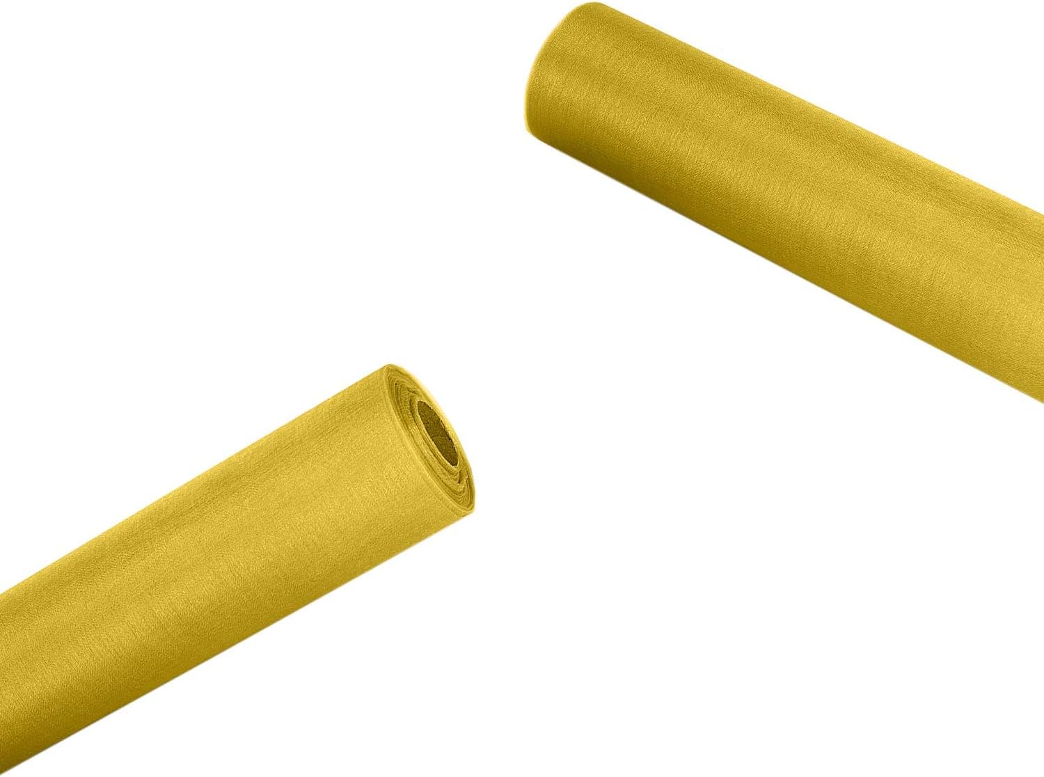 WedDecor 25m x 29cm Snow Sheer Yellow Organza Roll Sash Glitter Fabric for Table Runner Sashes Wedding & Christmas Decoration - Image 5