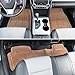 MotorTrend 100% Odorless Clean Rubber Car Floor Mat Set for Maximum Weather Protection (Sand Beige) -Semi Custom Fit