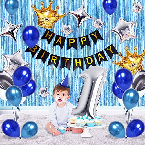 1st Birthday Party Decoration Baby Boy First Birthday Blue Theme