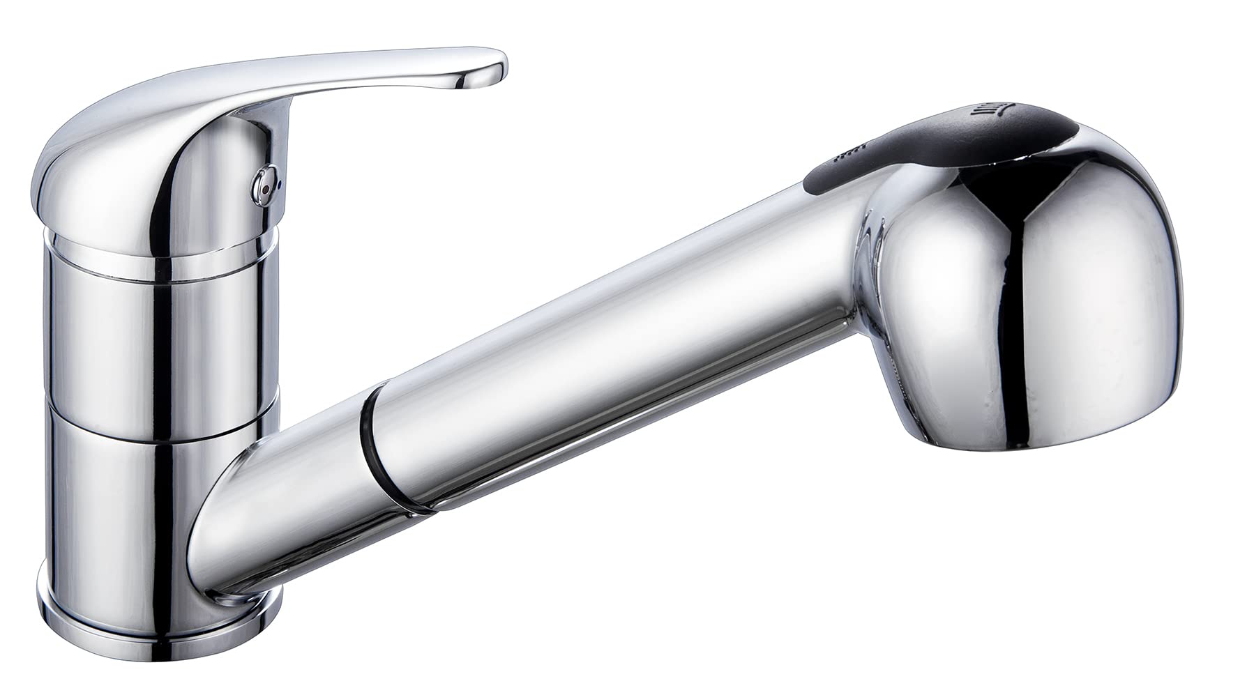 Edouard Rousseau - Extendable 2 Jet Sink Mixer Tap Flexible Stainless Steel Hose Double Staple 175mm Height x 195mm Projection Chrome Finish