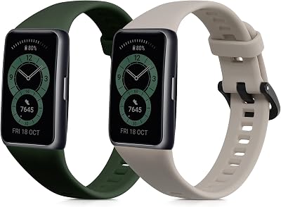 kwmobile 2x Straps for Huawei Band 6/6 Pro Honor Band 6/7 Silicone Replacement