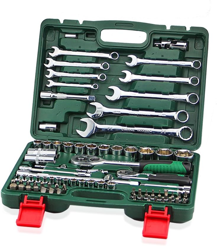 82pcs The key Combination Ratchet Llave Torque Wrench 1/2 set Auto Repair Hand Tools for Car Kit a set of keys spanners DN105