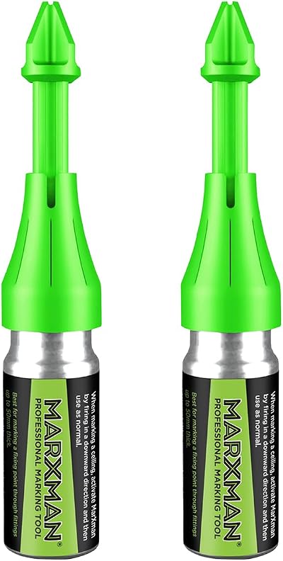 Charles Bentley Marxman Chalk Pen Twin Pack - Green Non-Permanent DIY Marking