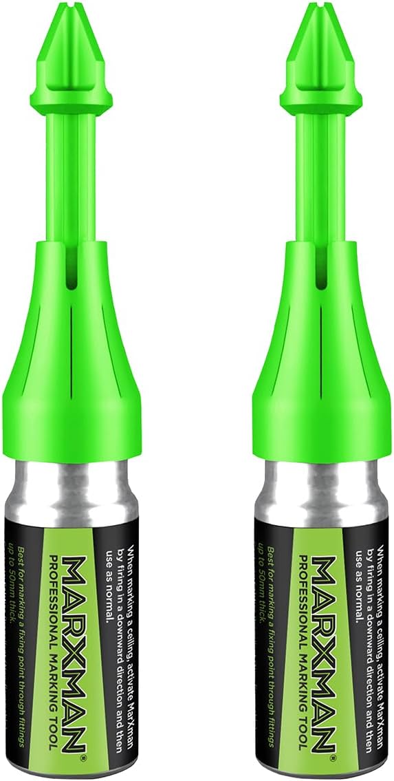 Charles Bentley Marxman Chalk Pen Twin Pack - Green Non-Permanent DIY Marking