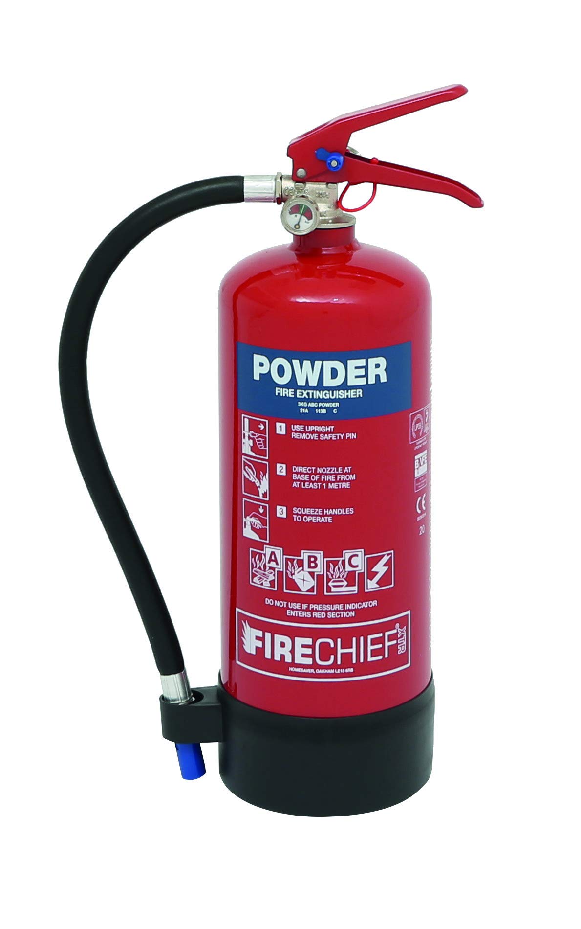 Firechief FXP3 Powder Extinguisher, XTR, 3 kg, Red