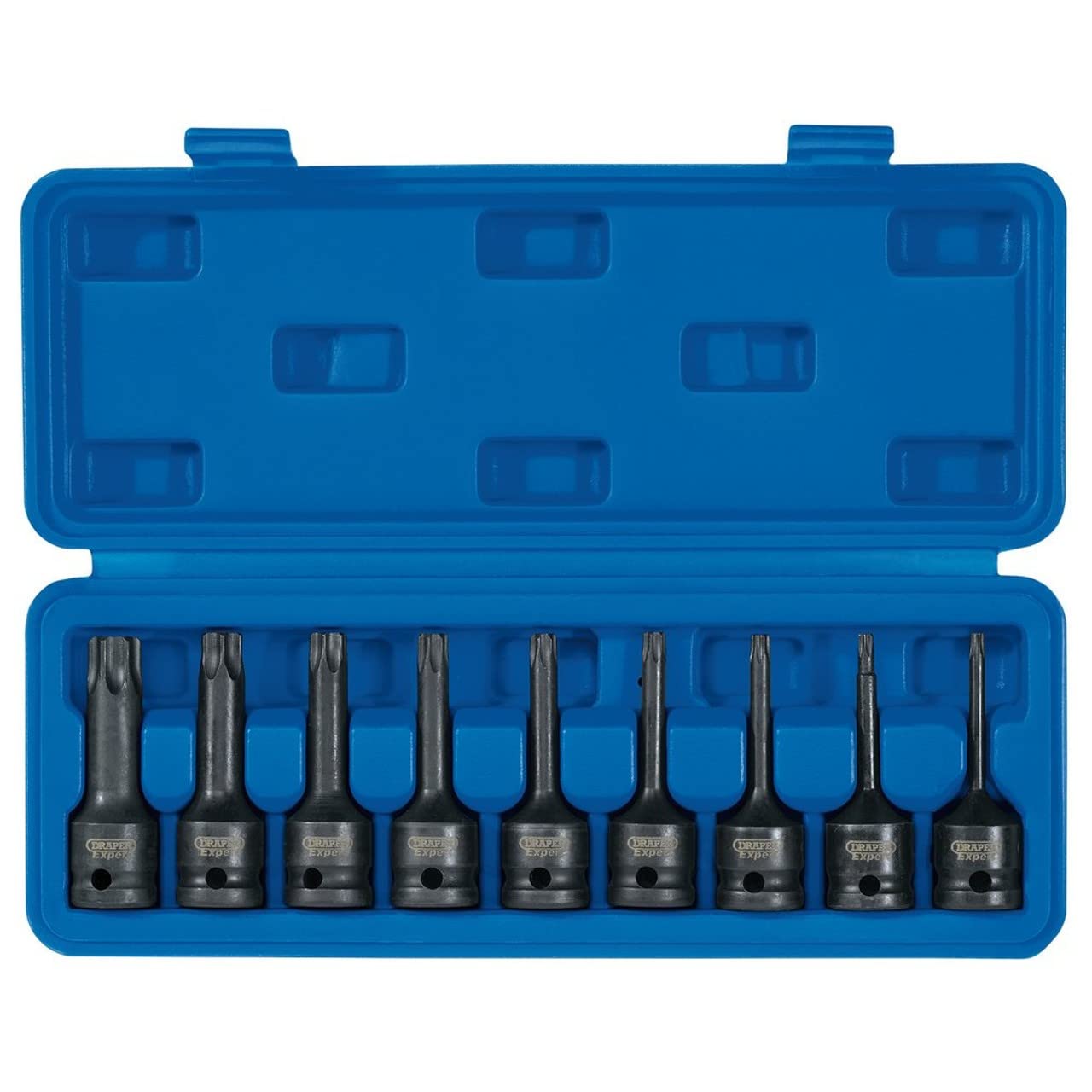 Draper 99184 1/2" Sq. Dr. 78mm Long Draper TX-Star Socket Bit Set (9 Pieces)
