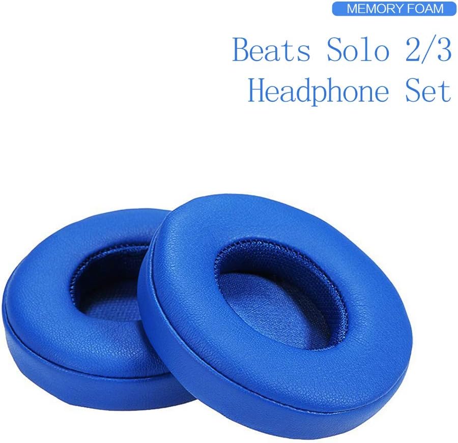 Replacement Ear Pads for Beats Solo 2 wired and Solo 2 Solo 3 wireless Headphones(Blue)