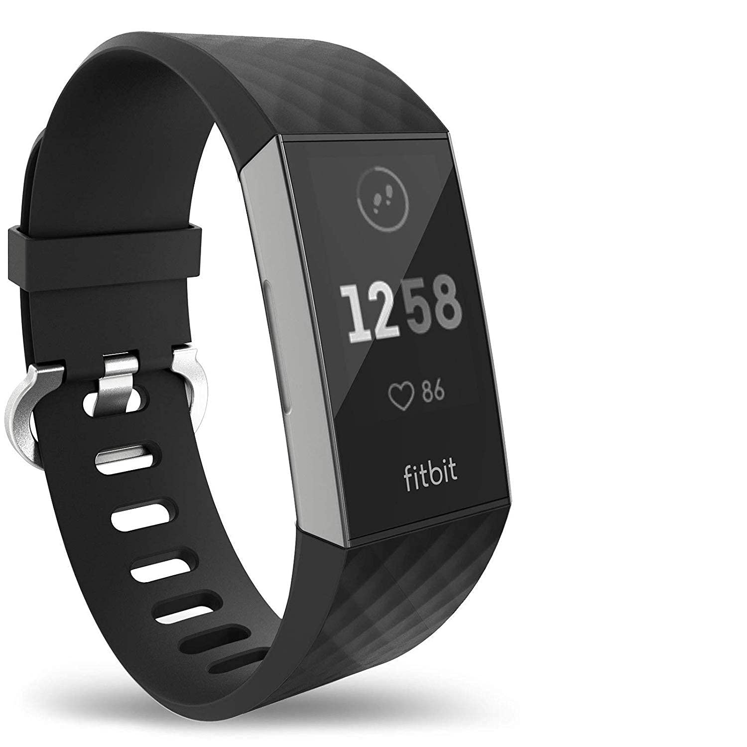 KAEHA FBACHA-54 Accessory Bands, Replacement Silicone, Sports Wrist Strap for Fitbit Charge 3 – Black-Large, Unisex-Adult, Large