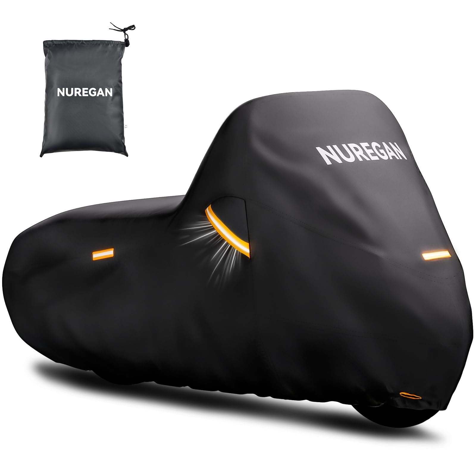 Photo 1 of Heavy Duty Motorcycle Cover Waterproof Outdoor, Universal Fit with All Season Protection & Ventilation Vents for Harley Davidson, Indian, BMW Cruiser, Touring, ADV Storage up to 104 Inch