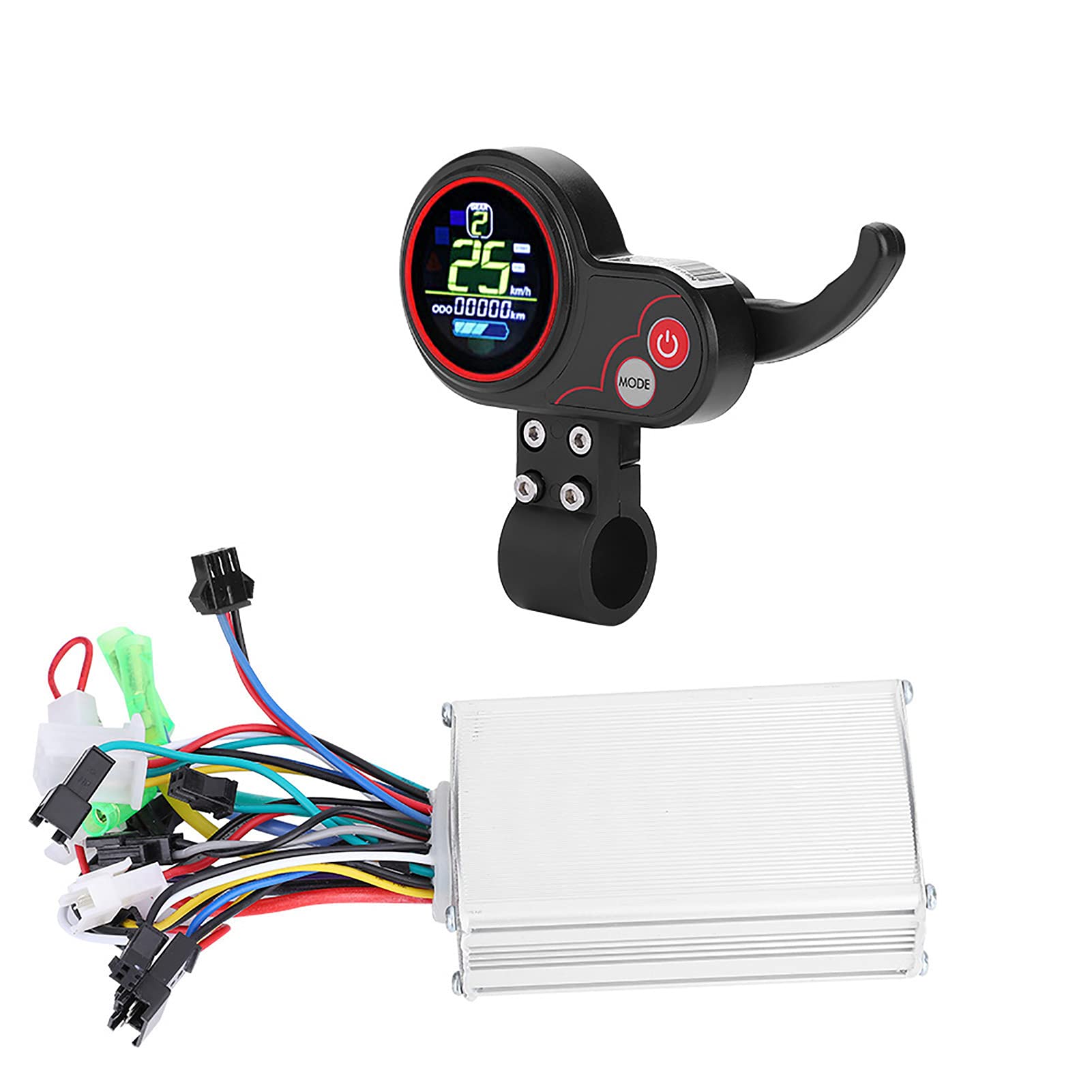 Electric Bike Controller,Eletric Scooter LCD Display Control Panel with Switch Accessory (36V 250/350W color screen dual mode)