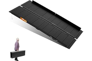 KOLOTOOL Wheelchair Ramp 6ft, Portable Non-Skid Aluminum Folding Ramps for Wheelchairs for Home Steps, 800 LBS Capacity Handicap Ramp for Doorway, Homes, Threshold, Entry, Stairs 72" Lx 29.2" Wx2H
