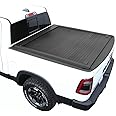 Syneticusa MB Retractable Hard Truck Bed Tonneau Cover Fits 2019-2025 Dodge Ram 1500 5'7" (67.4”) Box Powder Coated Matte Black Aluminum Waterproof Accessories