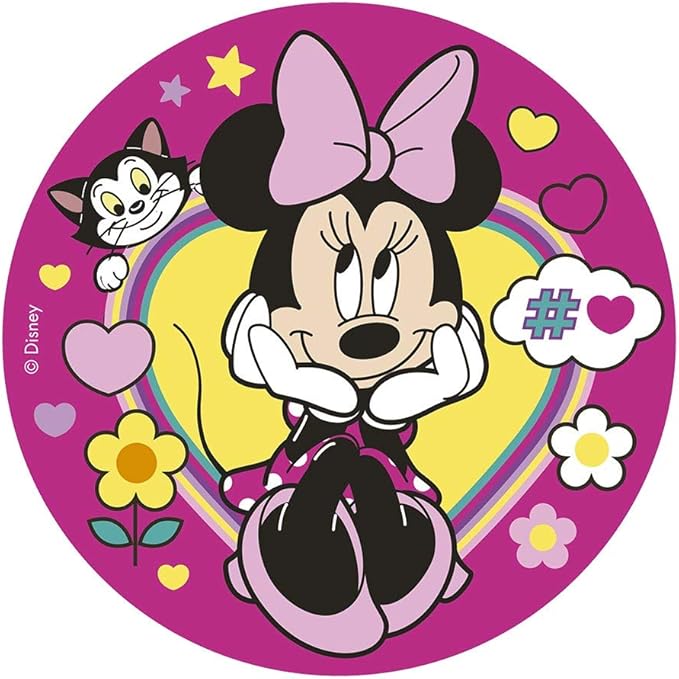 Dekora- Decoration Gateau Anniversaire Feuille Azyme de Minnie Mouse-20