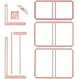 UPTTHOW 9Pcs Bookbinding Easy Scrapbooking Tool for Starter, Complete Great Stencils and Cutter Guide Kit Can Be Made Into Notebook Calender Junk Journal Handbook