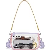 CLUCI Clear Bags for Women,Small Clear Purse,Clear Crossbody Bag,Clear Shoulder Bag for Concerts Sports Events Festivals