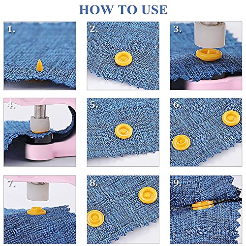 LYNDA Plastic and Metal Snap Buttons with Snaps Pliers Set,300 Sets