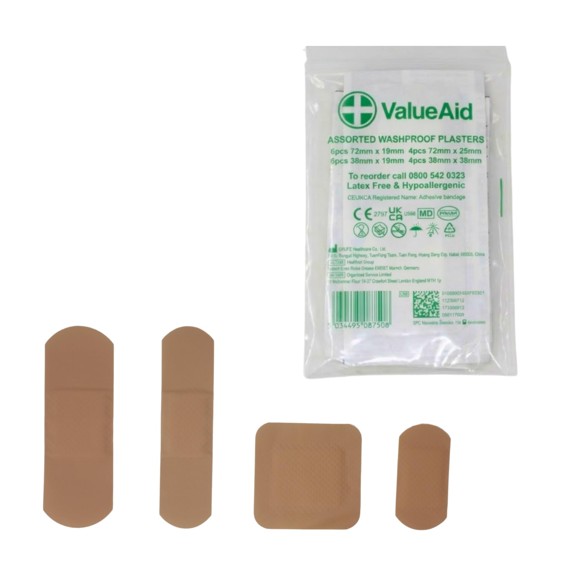 Value Aid Assorted Washproof Plasters - Pack of 20