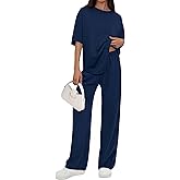 PRETTYGARDEN 2 Piece Lounge Sets for Women Summer 2026 Short Sleeve Matching Airport Travel Outfits Casual Spring Clothes