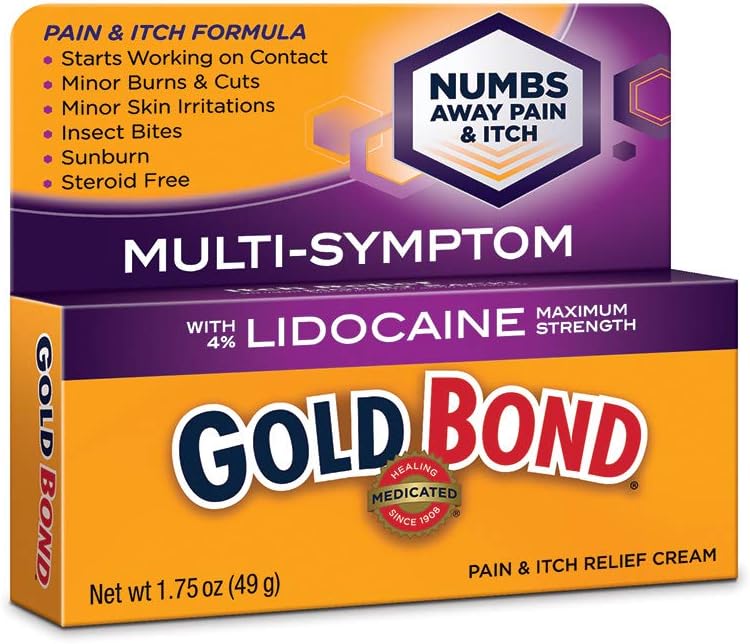 Gold Bond Pain & Itch Relief Cream with Lidocaine, 1.75 Ounces: Health & Personal Care