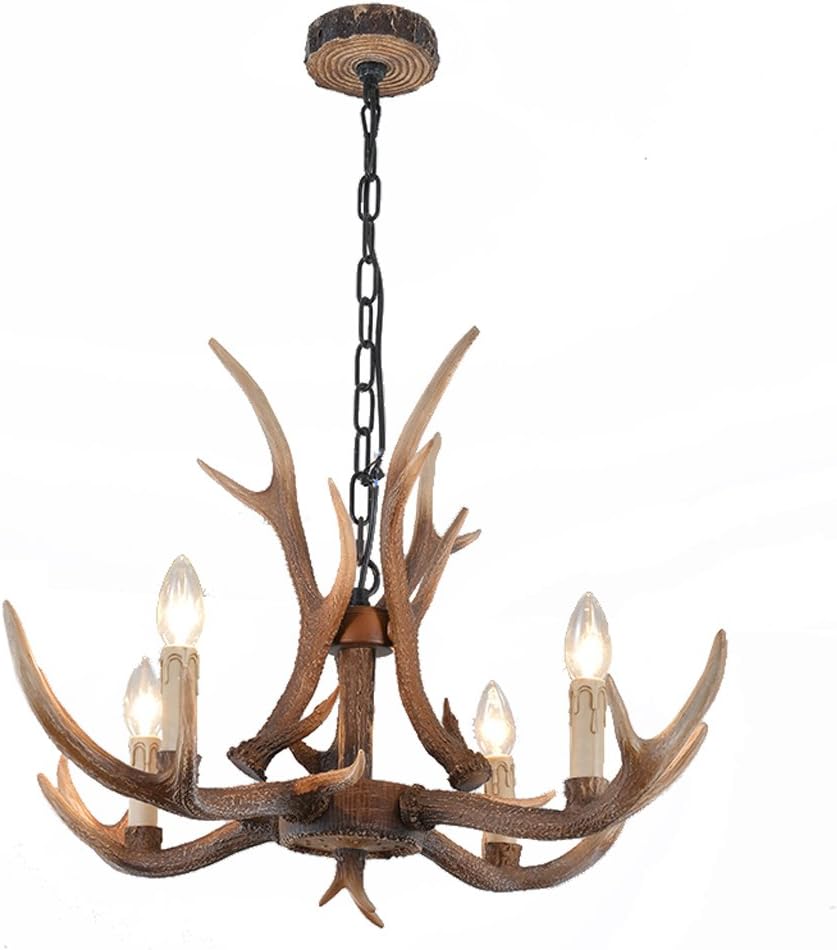 American Country Chandelier Antique Jane European Living Room Duplex Stair Atmosphere Warm Pastoral American Lights Antlers Chandelier