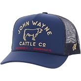 HOOEY John Wayne Cattle Co. Trucker Hat - Adjustable Snapback, Mesh Baseball Cap