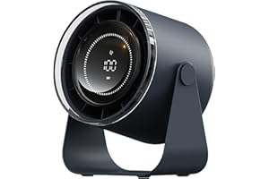 POOCCI Desk Fan, Strong Airflow 100 Speeds Quiet Digital Display Rechargeable Battery Operated Fan Portable Personal Fan for Office, Bedroom, Kitchen, Home, Outdoor, Small Travel Camping USB Table Fan