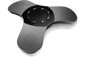 SVEMEI Conference Speaker with Microphone 360°Voice Pickup USB-C Speakerphone Home Office compatible Skype/Teams/Zoom Noise Cancelling Omnidirectional meeting Room Bluetooth Speaker with Mic for 10 People