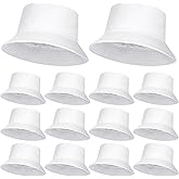 Velmitten 36/24/12 Pcs Bucket Hats for Men Women Bulk Cotton Fishing Cap UV Protection Beach Foldable Solid Color Sun Cap