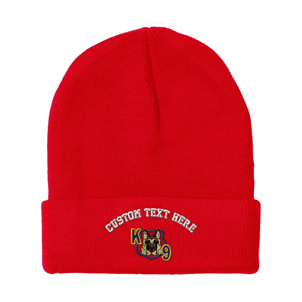 Custom Beanies for Men K-9 Unit Embroidery Police