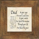 Dad Scripture Jeremiah 17:7 Words of Encouragement and Appreciation Framed Gift with Built in Easel for Fathers Day or Birthday