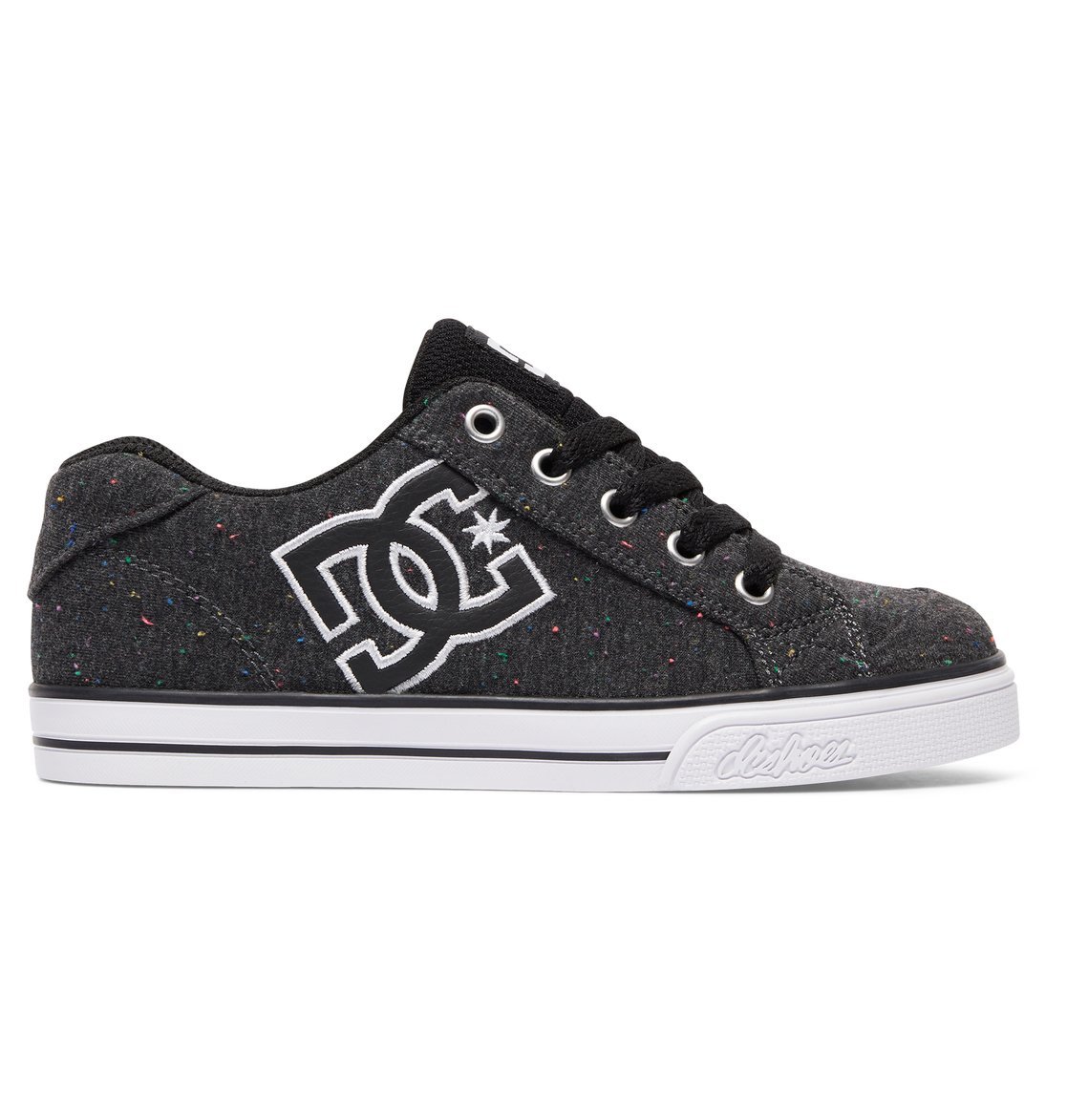 DC Women's Chelsea Platform Skate Shoe - Black Skate Sneakers, Size 7.5