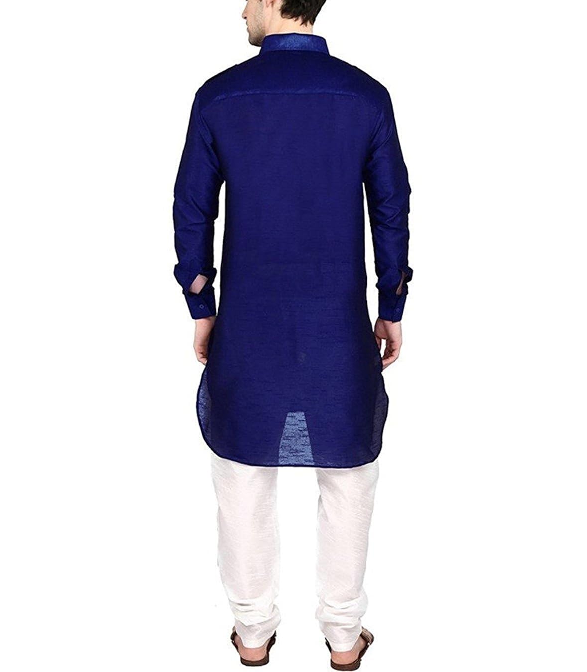 royal kurta men's silk blend pathani kurta churidar set