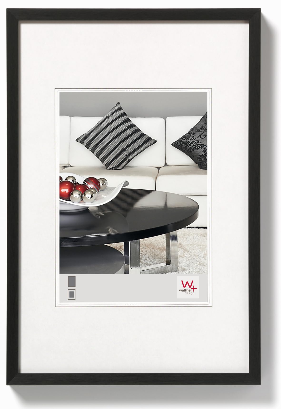 walther design Picture Frame Black 10 x 15 cm Aluminium Chair Aluminium Frame AJ015B — image 1