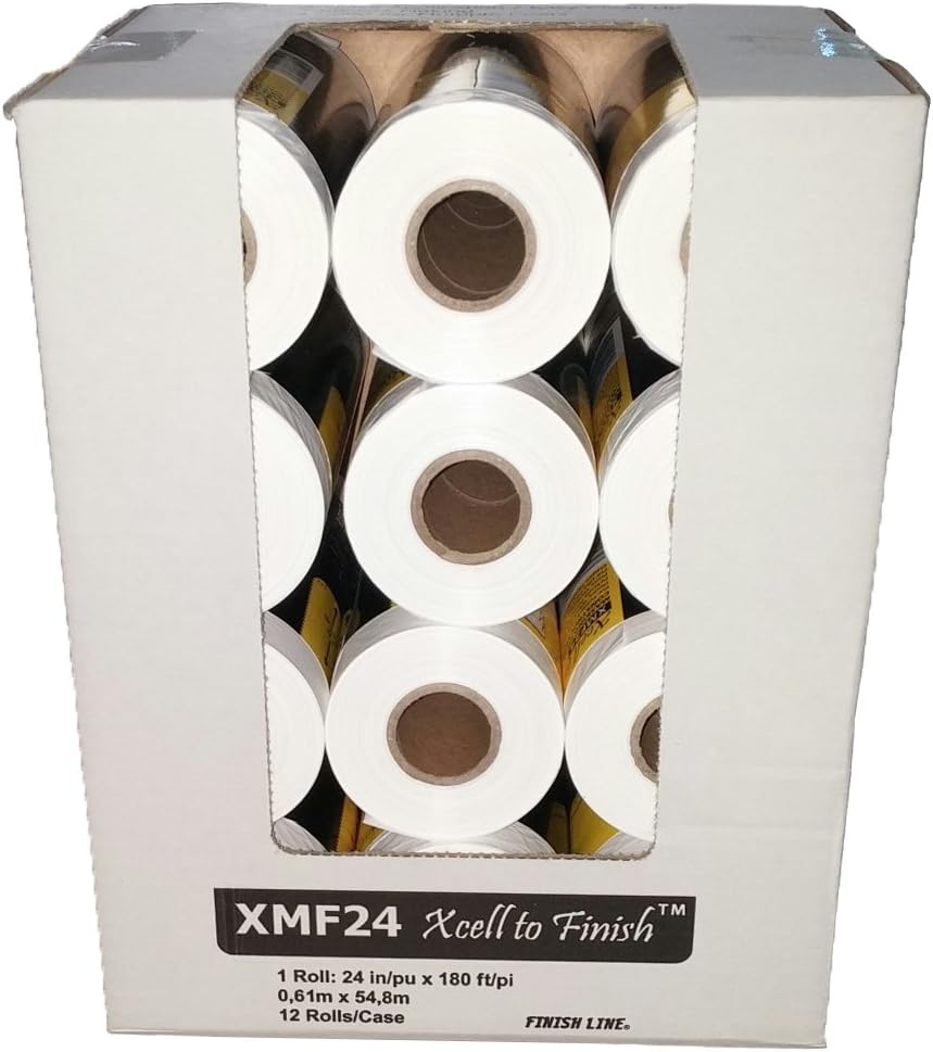 IPS Industries XMF24 Pre-Folded Masking Film Roll, 180' Length x 24" Width (Case of 12)