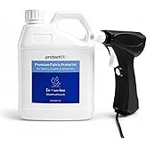 protectME Fabric Protector and Stain Resistant Spray - Upholstery Fabric Spray for Stain Guard for Carpet, Shoes, Couch, Sofa - Non Toxic Water Based Furniture Protector - 84.5 Fl. Oz. +Sprayer