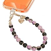 X-Lounge Phone Wrist Strap Detachable Phone Charm Metal Phone Lanyard Wristlet Keychain for Women With Clear Tether Tabs