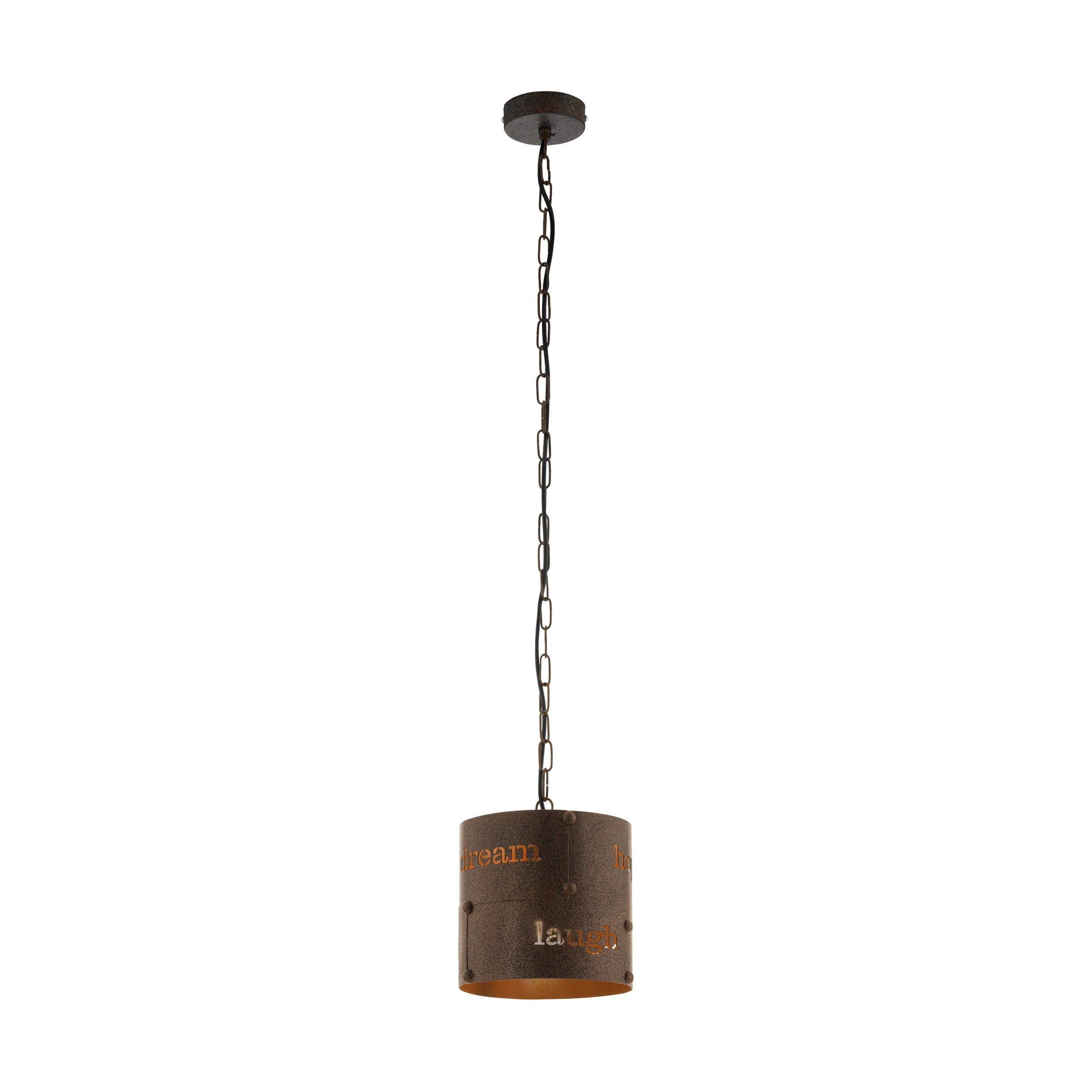 EGLO COLDINGHAM Hanging Light Steel 60 W Rust-Coloured Diameter 20 cm