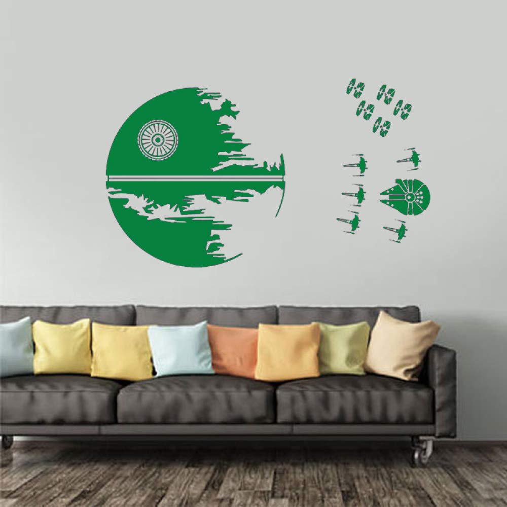 guijiumai Death Star Wall Decal Endor Battle X Wing Fighters ...