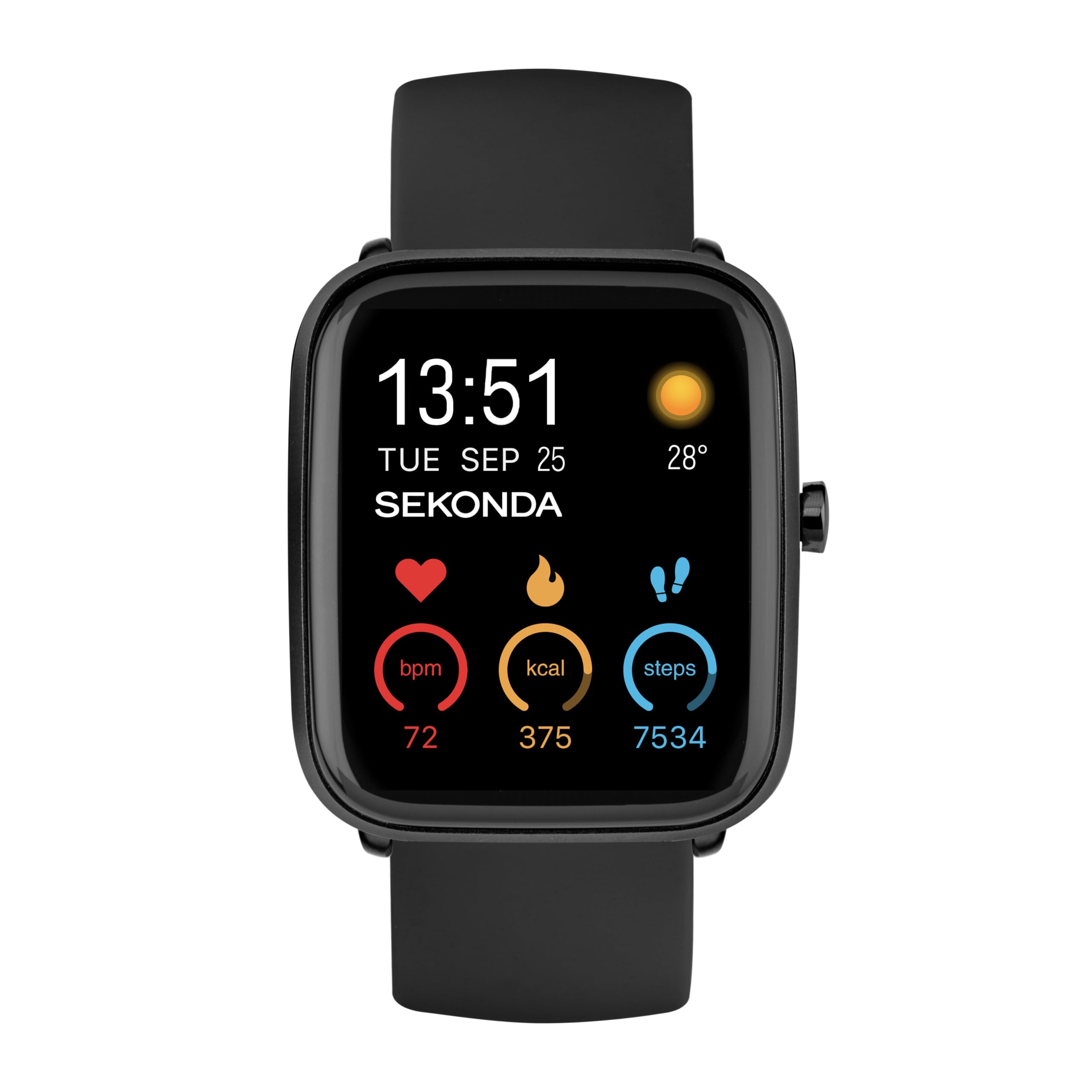 Sekonda Motion Plus Smart Watch 36mm with Black Silicone Strap 30225