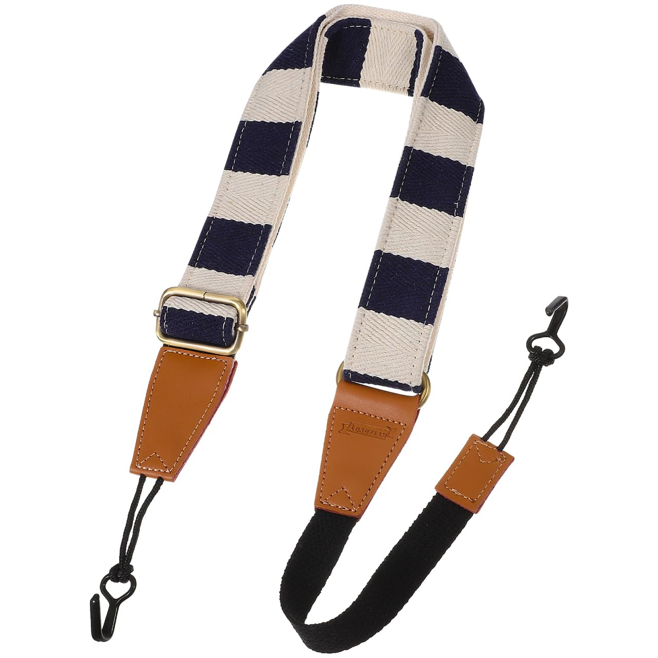 Vaguelly Cotton Ukulele Strap - Adjustable No-Drill Shoulder Sling for Soprano Concert & Tenor Ukuleles Lightweight & Versatile