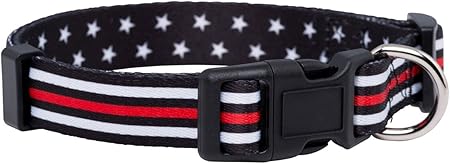 thin red line dog collar