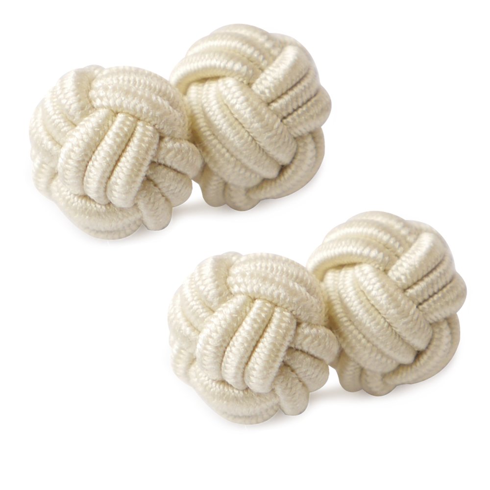 HONEY BEAR Mens/Women Silk Knot Cufflinks,Round for Shirt/Dress Business Wedding Gift