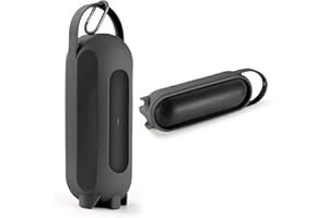 OURHZTB Silicone Protective Case Cover Compatible for Beats Pill 2024 Portable Wireless Bluetooth Speaker, Travel Carrying Pouch Stand Up Shell with Handle (Black)