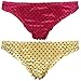 Curve Muse Sexy Comfy Women’s Satin Thong Panties Strings Underwear-Pack Of 8