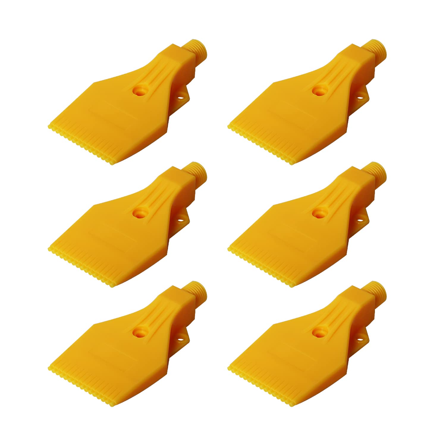 Ohamtes 6PCS G1/4 Male Thread, ABS Flat Blowing Nozzle, air Nozzle, Water Cooling Nozzle, Three-Hole Fixed Type, Suitable for air Compressor Accessories, Water Cooling System