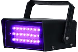 ENUOLI Mini LED Strobe Light Purple Color with 24 Super Bright LED Variable Speed Control for Christmas Clubs Stage Light Effect DJ Disco Bars Parties Halloween（Purple Color)