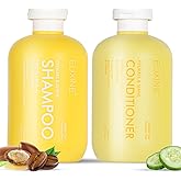 EUXINE Keratin Protein Shampoo and Conditioner Sets Sulfate Free Sets Infused Argan Oil,Cucumber,Caffeine Hydrate Hair Treatment Add Shine,Color Hair Safe