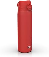 Ion8 Lightweight Stainless Steel Water Bottle 600 ml Red Leak Proof view 4